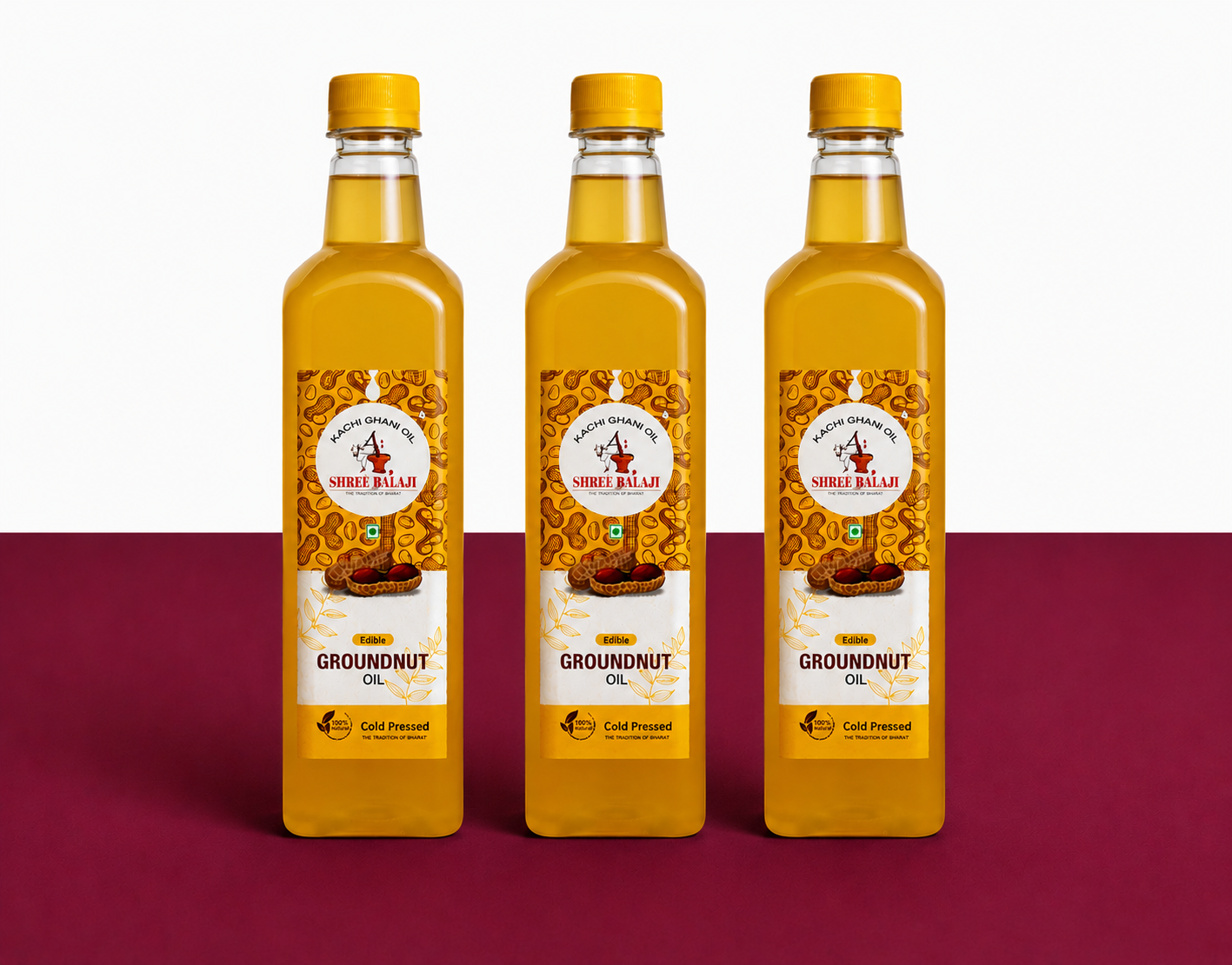 Wood pressed Groundnut oil
