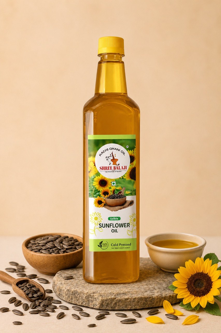 Wood pressed Sunflower oil