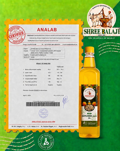 Wood pressed Safflower oil-1L