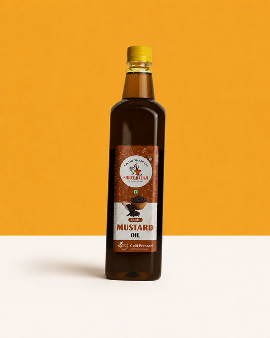 Wood pressed mustard oil