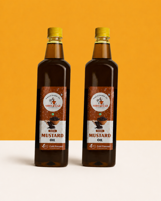 Wood pressed mustard oil