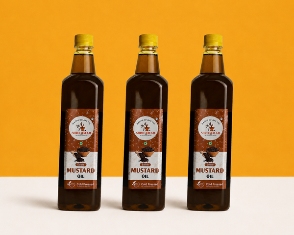 Wood pressed mustard oil