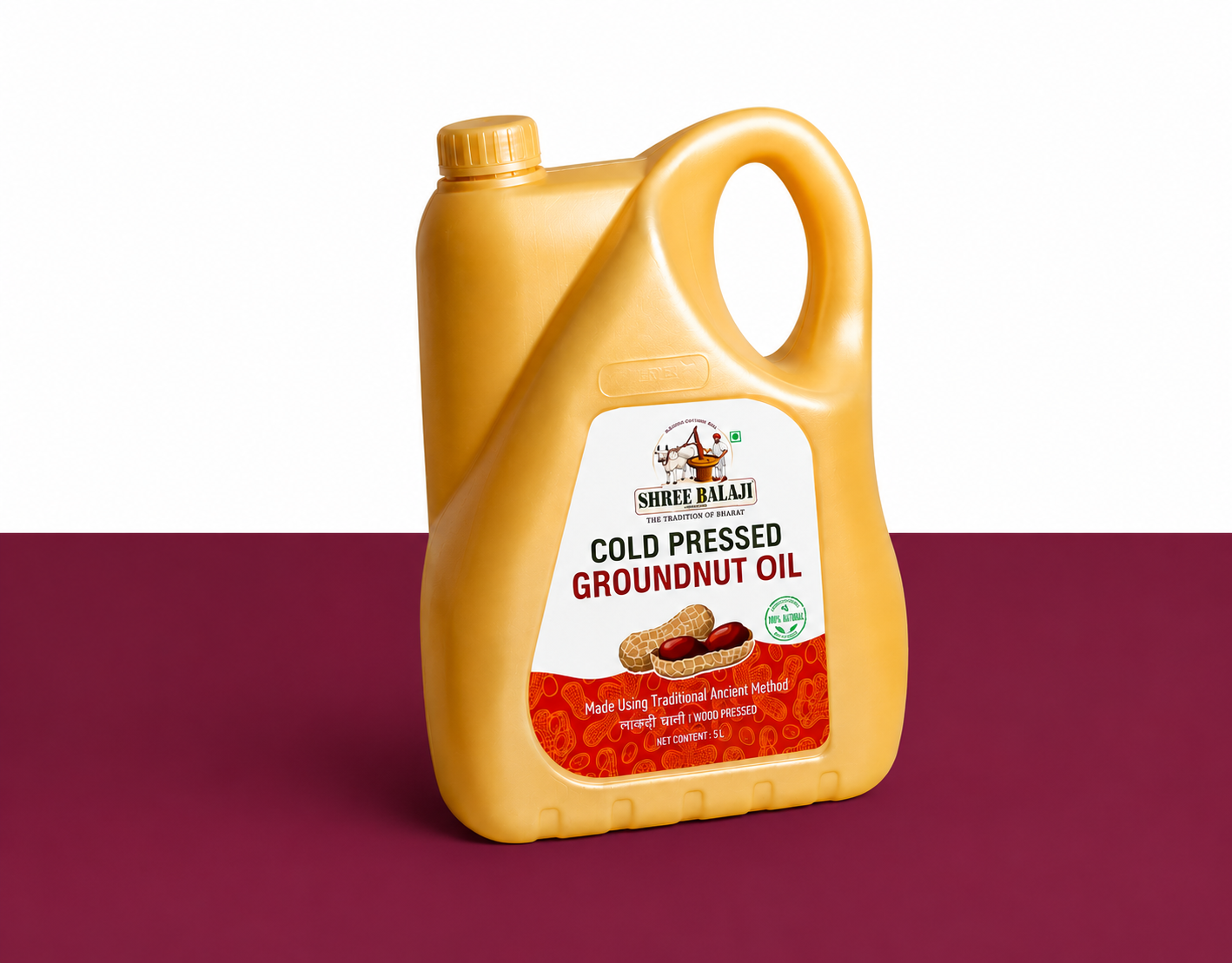 Wood pressed Groundnut oil