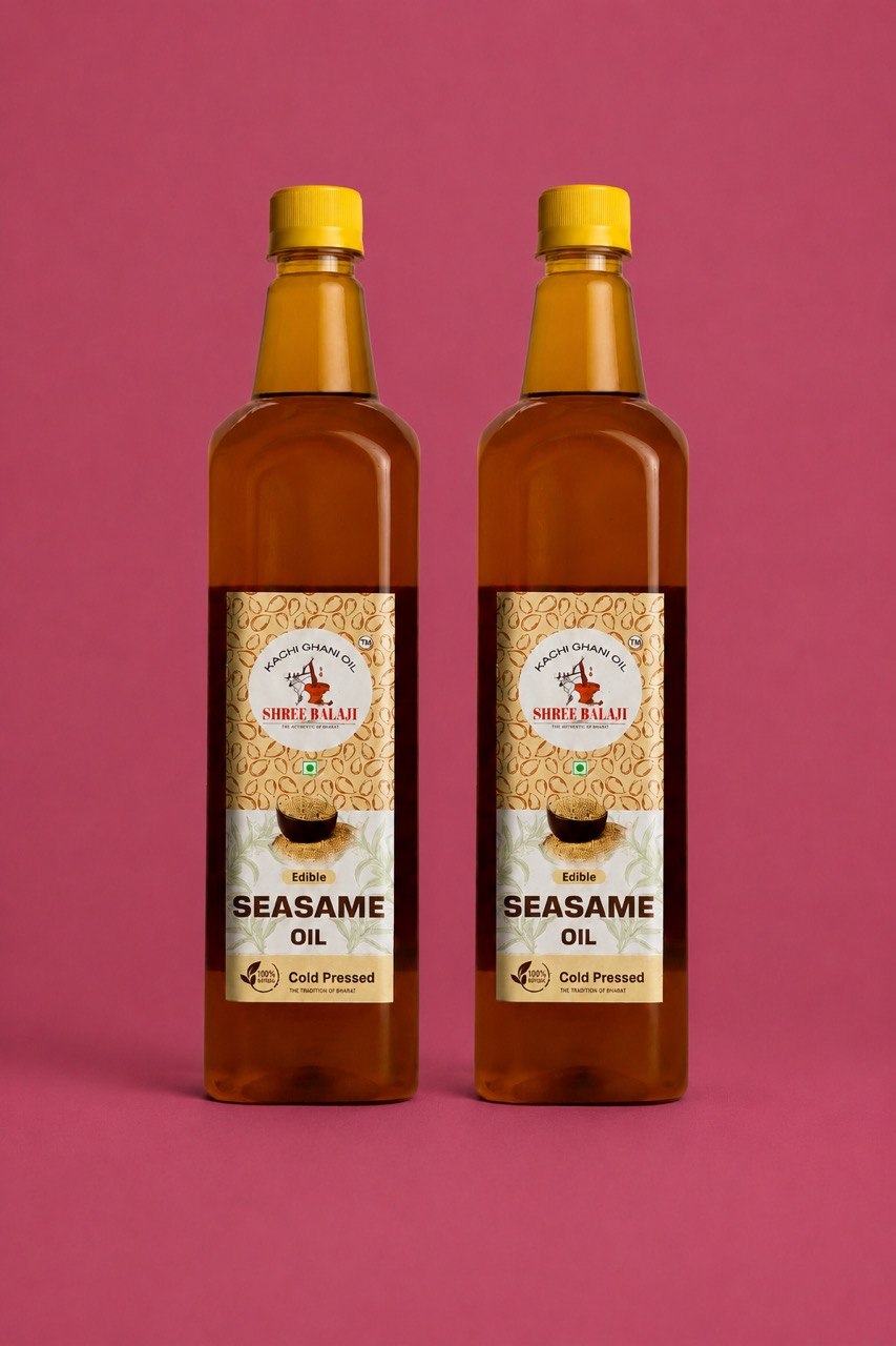 Wood pressed seasame oils