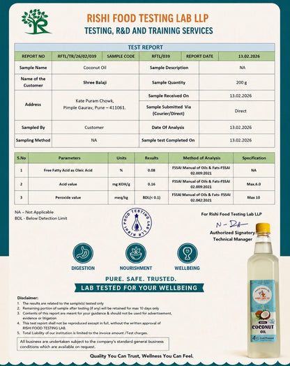 Wood pressed Coconut oil