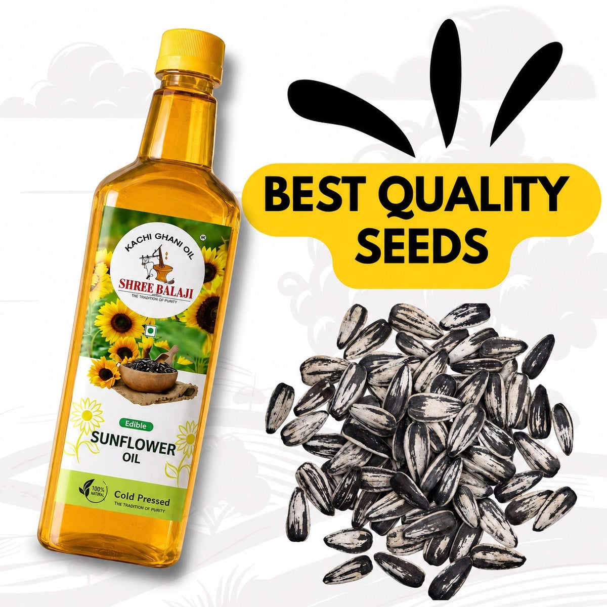 Wood pressed Sunflower oil-1L