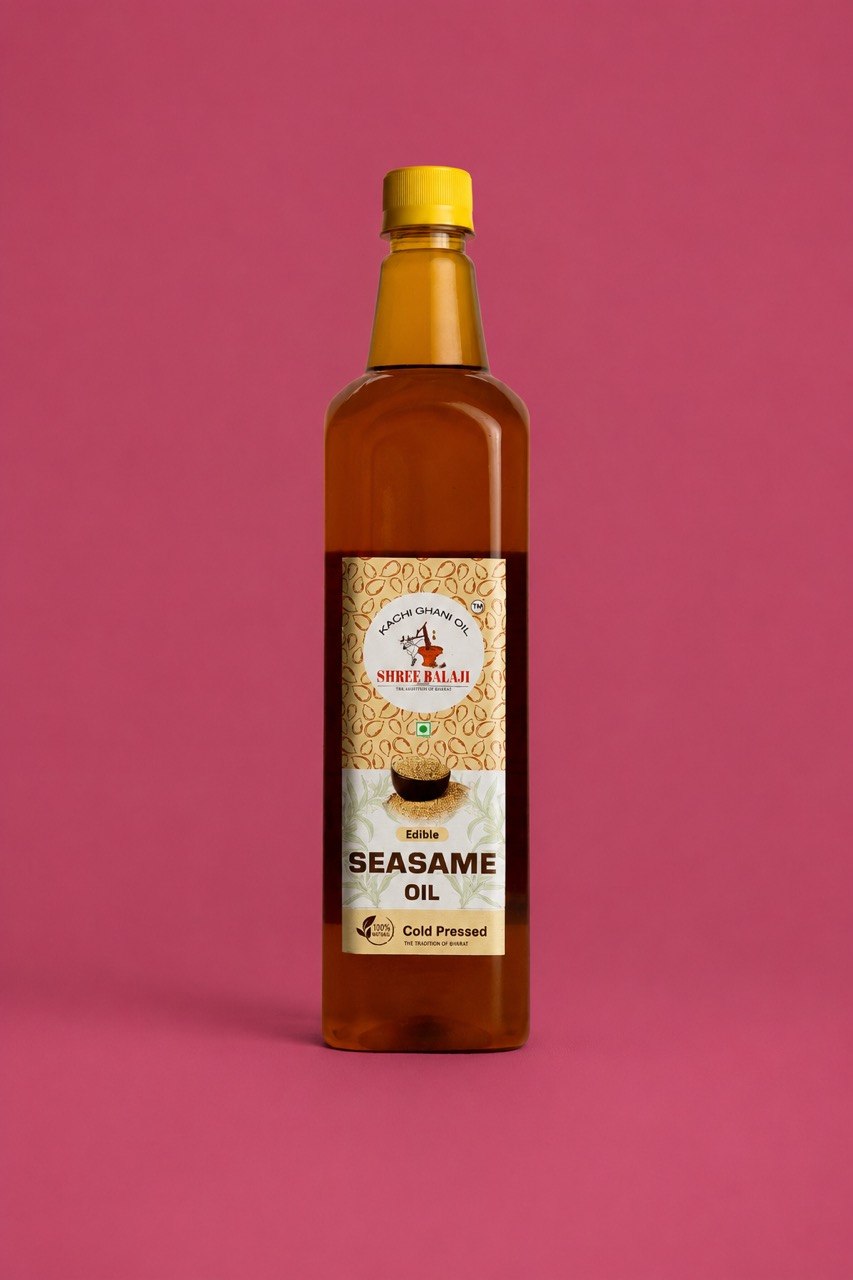 Wood pressed seasame oils