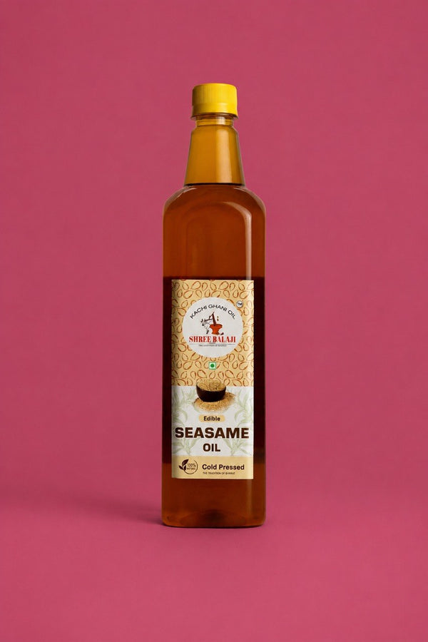 Wood pressed seasame oils