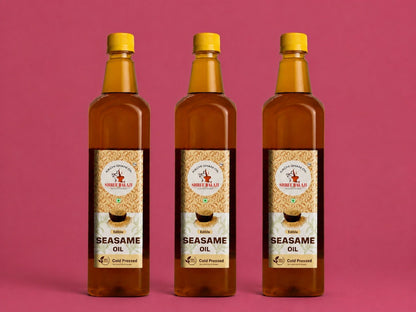 Wood pressed seasame oil