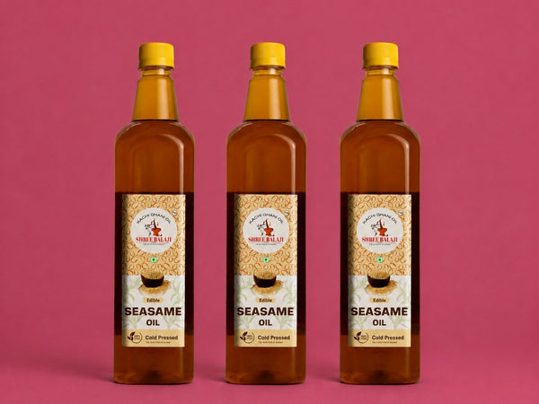 Wood pressed seasame oil